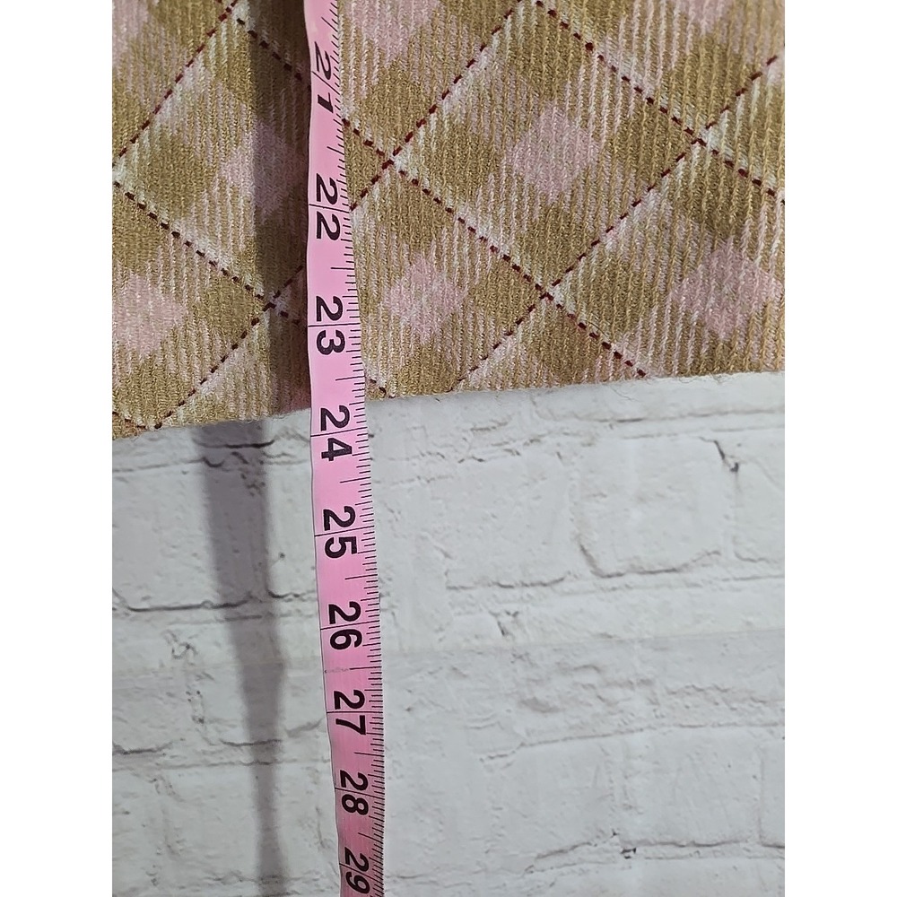 VTG Y2K Pink plaid Knee skirt sz 4 flare Academia Preppy Classic Equestrian - Picture 7 of 9